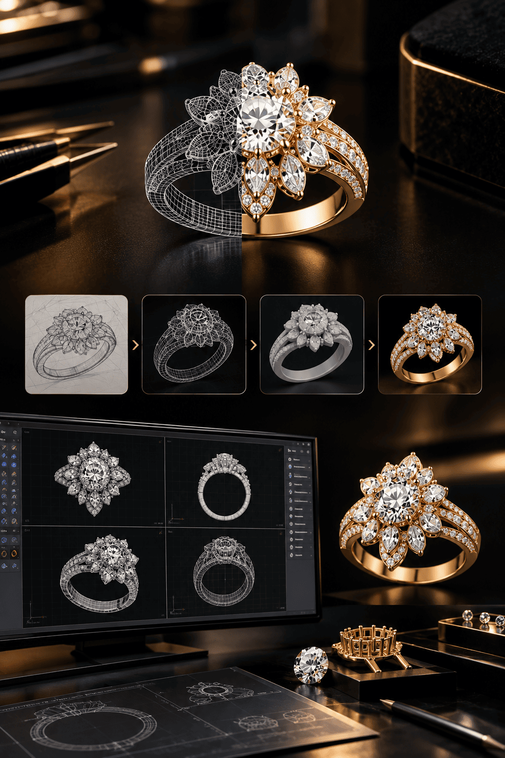 3D Jewellery CAD Development and Digital Modelling